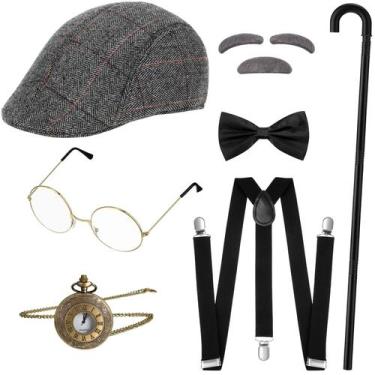 Imagem de Conjunto Costume SATINIOR de 7 peças vintage para idosos dos anos 1920