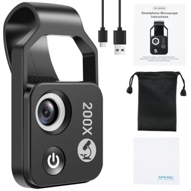 Imagem de WhSunVo Microscópio para smartphone com lente CPL versátil bolso microscópio acessório para câmera fácil de usar microscópio de telefone nano zoom para seus telefones