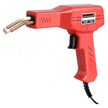 Imagem de Pistola de solda de plástico profissional, grampeador elétrico portátil, pontas duplas de cobre para reparo (vermelho)