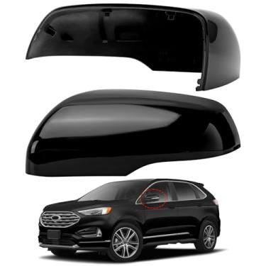 Imagem de LOIYLLEN Substituição da capa do espelho do lado do motorista para Ford Edge 2015 2016 2017 2018 2019 2020 - Capas de espelho do lado esquerdo, acessórios da tampa do espelho retrovisor com lâmpada