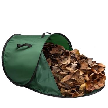 Imagem de LFUTARI Coletor dobrável de folhas pop-up de 71 cm x 50 cm, bolsa de coleta e carregador de folhas de tecido Oxford, sacos portáteis de folhas para limpar galhos de ervas daninhas de jardim, lixo