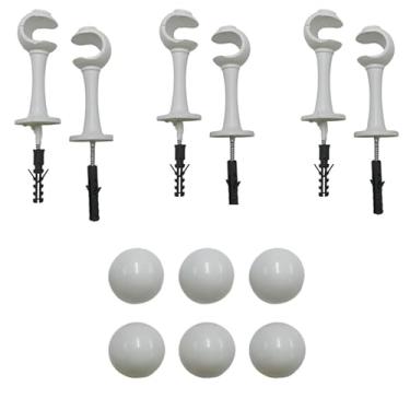 Imagem de Kit com 6 Suporte Para Cortina Varão Simples Par Com Ponteira19mm