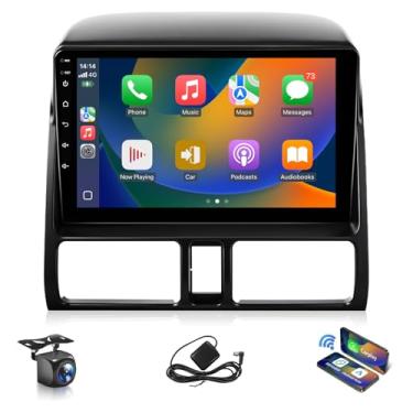 Imagem de XGU Android 13 estéreo automotivo para Honda CRV 2002-2006 sem fio Apple Carplay e Android Auto, rádio de carro CRV de 22 polegadas compatível com Buetooth5.1/controle de voz/5G WiFi/GPS/câmera de