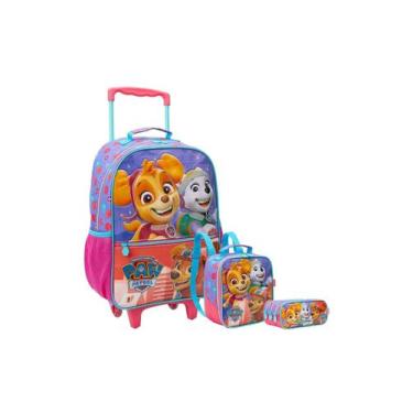 Imagem de Kit Patrulha Canina G Skye Mochila Rodas+Lancheira+Estojo T - Xeryus