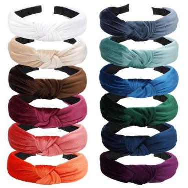 Imagem de Bandana VELSCRUN, com nós, branca, rosa, vermelha, marrom para mulhere
