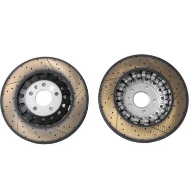 Imagem de Conjunto de discos de freio dianteiro 4M0615301AS 375 mm ventilados compatíveis com Audi A6 A8 Q7 Q8 2017-2021