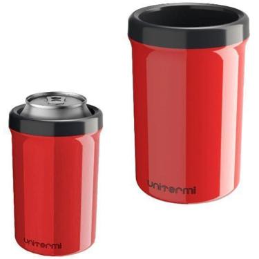 Imagem de Porta Cerveja / Lata De Plastico Termico Vermelho 350Ml