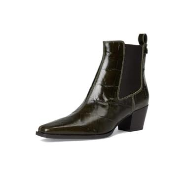 Imagem de Sam Edelman Bota feminina Ashtyn no tornozelo, Croco verde-oliva profundo, 42