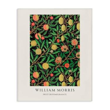 Imagem de Stupell Industries William Morris Arte de parede em tela de frutas ou romã, design por Vintage Hustle, 50 x 40 cm