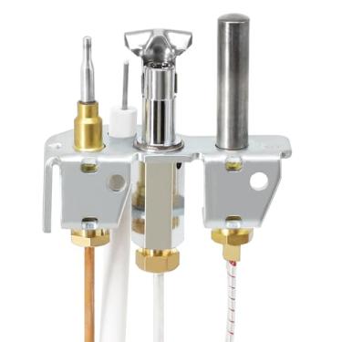 Imagem de Hipoilk Conjunto piloto de gás natural 4021-732 para lareiras Heatilator, Quadra-Fire e Heat N Glo, Conjunto piloto 25660 com termopar termopilha peças de reposição para aquecedor GNDC33, GNDC36