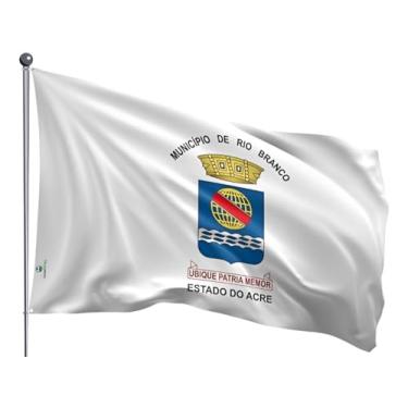 Imagem de Bandeira do município Rio Branco Estampada uma face - 0,70X1,00m