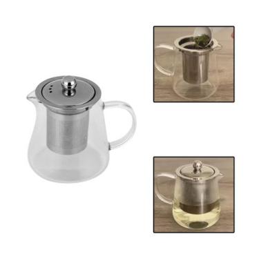 Imagem de Chaleira Vidro Com Bule Infusor Inox Café Chá 550ml - UnyHome