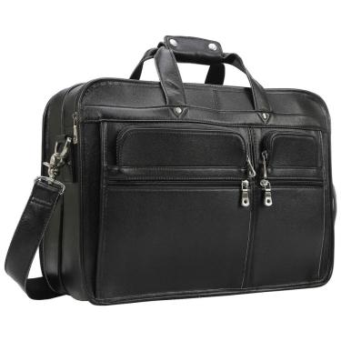 Imagem de Bolsa Maleta de Couro Masculina para Laptop, TEXBO, Preto