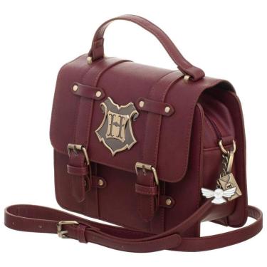 Imagem de Harry Potter Hogwarts Bolsa de Ombro Feminino, BIOWORLD LB7LHPT, Vermelho