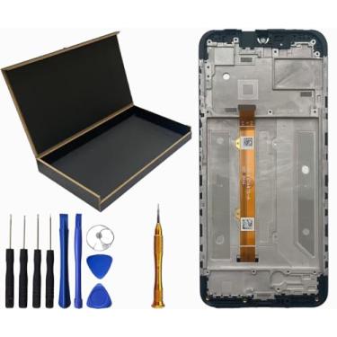 Imagem de SECRETIGER Tela LCD Touch Digitalizador Montagem Moldura Substituição para Cricket ICON 6 Tela LCD SL219C AT&T Verge SL219A 6,7 polegadas