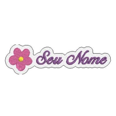 Imagem de V0040-001 Nome Personalizado Patch Bordado Termo Adesivo - BR44, Roxo