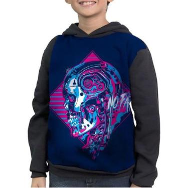 Imagem de Moletom Infantil Caveira Skull Robot Exterminador Do Futuro - smoke, P