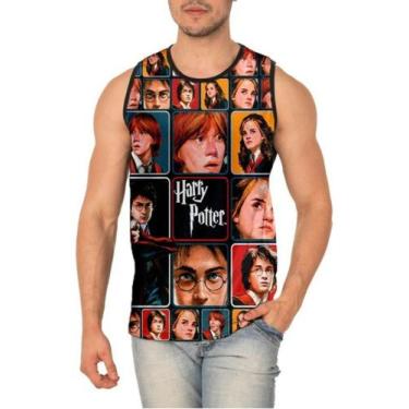 Imagem de Camiseta Regata Harry Potter Full Print Ref:391 - smoke, Preto, G