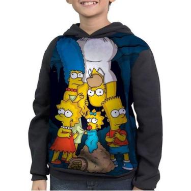 Imagem de Casaco Moletom Infantil Família Simpson The Simpsons - smoke, Preto, 1