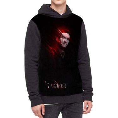 Imagem de Moletom Com Capuz Serie Lucifer  Ref:628 - smoke, Preto, P