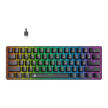 Imagem de Teclado Mecânico Gamer Rise Mode GM1 Black, RGB, Switch Outemu Blue - 
