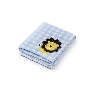 Imagem de Manta soft bichinhos bebê infantil antialérgico azul revenda - Loaní