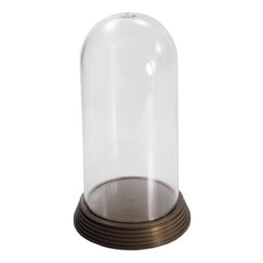 Imagem de Emb C/ 200 Redomas Cupulas Acrílico Base C/ Dourada P 11 Cm - Amor Lin