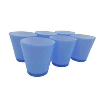 Imagem de 10 Copos Bicolores Cozinha Suco Conjunto de Copos Preto com Branco - D