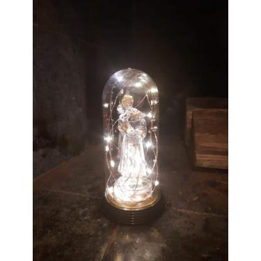 Imagem de Luminária Imagem Santo Antônio Santo Casamenteiro Padroeiro com Redoma