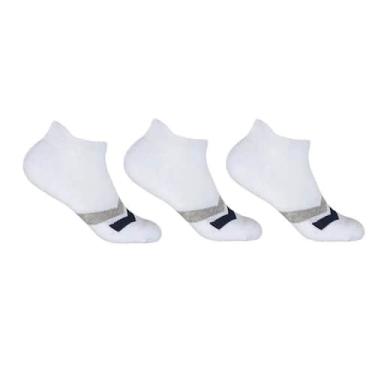 Imagem de Kit 3 Pares De Meia Soquete Algodão Compressão Hoahi Branca, 33/38, Br