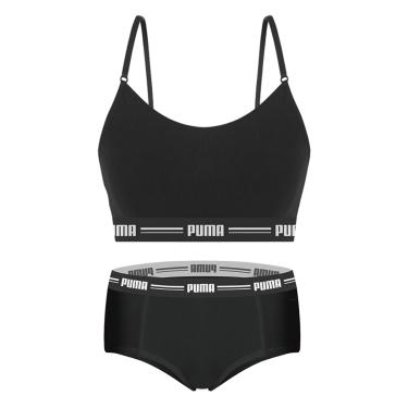 Imagem de Kit Puma Top Modal Stretch + Calcinha Mini Boxer Feminino - Preto