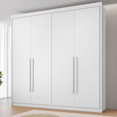 Imagem de Guarda Roupa Casal 4 Portas 4 Gavetas Bergamo Branco