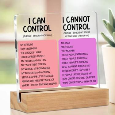 Imagem de Decoração de saúde mental terapeuta decoração de escritório para terapia conselheiro controle você mesmo sinal acrílico agradecimento presente para terapeuta 21