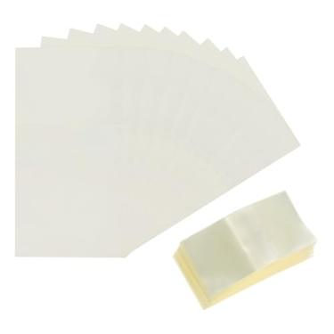 Imagem de 200 peças de faixas retráteis, faixas de encolhimento perfuradas transparentes de PVC de 45 x 23 mm, faixas térmicas para garrafas, vedação de frascos, tubos de brilho labial para tampas de diâmetro