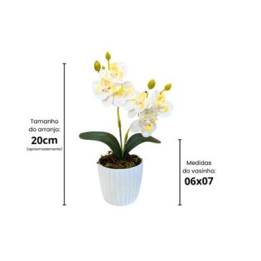 Imagem de Arranjo Mini Orquídeas Diversas Cores Artificial Flores Decoração Casa