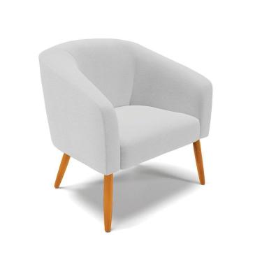 Imagem de Cadeira Sala De Jantar Pé Palito Castanho Stella Veludo D03 - D\'rossi Cor Cinza