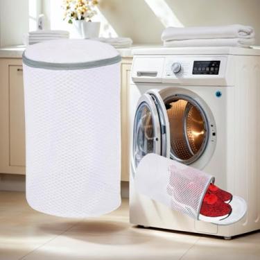 Imagem de Bolsa para máquina de lavar roupa – Bolsa de lavanderia para lavadora e secadora, bolsa de lavanderia de malha favo de mel com zíper para tênis, tênis de corrida, meias, sutiãs, delicados e brinquedos