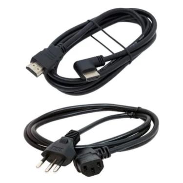 Imagem de Kit Hdmi E Cabo De Força Em 90 Graus Exclusivo Para Ps4 Pro