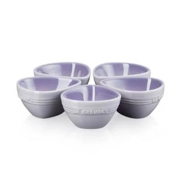 Imagem de CONJUNTO LE CREUSET 5 MINI PRATOS PARA MOLHOS 100ML FLOWER BLUEBELL PURPLE 69052095110017