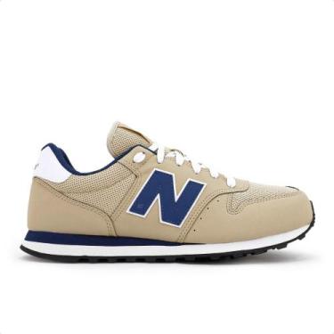 Imagem de Tênis New Balance 500 V2 Masculino, Bege, Marinho, 38