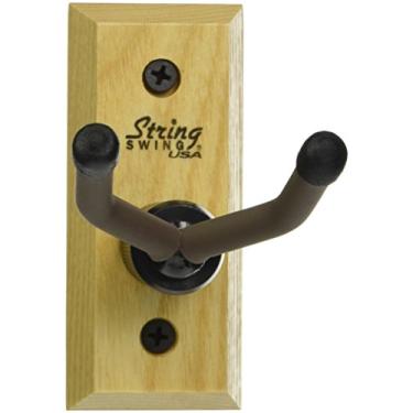 Imagem de Montagem de parede String Swing Ukulele Hanger Madeira de madeira Ukele ou Mandolin Montagem de parede Concerto tenor de abacaxi Compatível com Casa e Estúdio CC01UK-A - Cinza