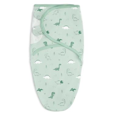 Imagem de Cobertor para bebê, 0 a 3 meses, saco de dormir de algodão com braço, cobertores vestíveis para meninos recém-nascidos (dinossauro, pacote com 1)