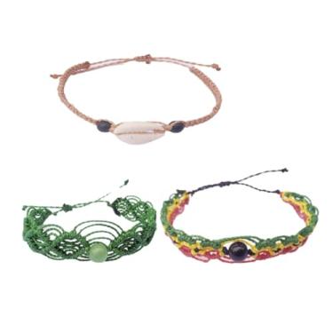 Imagem de Kit de Pulseiras Artesanais em Macramê, Conjunto com 3 Peças, Feito à Mão