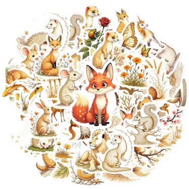 Imagem de 50 peças, animais, natureza, floresta, adesivos de brinquedo, cervo, para guitarra, faça você mesmo, skate, laptop, bagagem, decoração de bagagem, scrapbook, adesivo diário