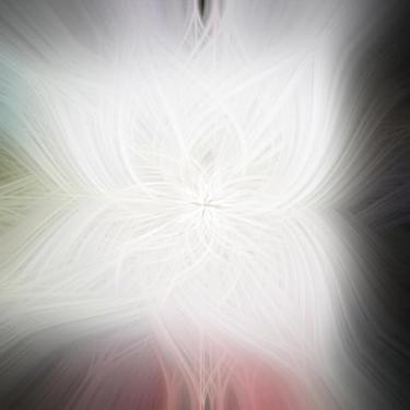 Imagem de Quadro Decorativo Abstrato Colorido com Estampa Gradient Wavy para Sala e Escritório 40x40cm