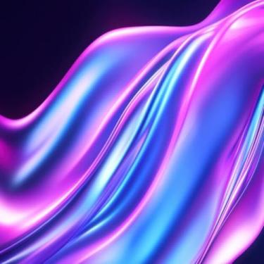 Imagem de Quadro Decorativo Waves Neon Cores Vibrantes Arte Moderna para Parede 50x50cm