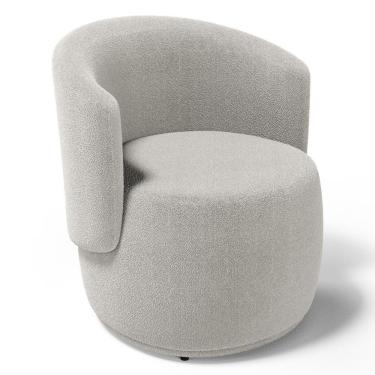 Imagem de Poltrona Decorativa Aisha Orgânica Bouclê Bege - Desk Design