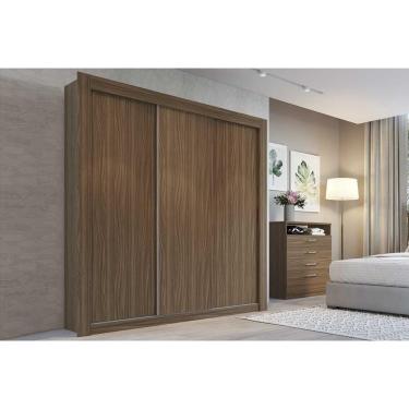 Imagem de Guarda Roupa Casal 3 Portas De Correr E 2 Gavetas Ph 1681 Nogueira - Herval