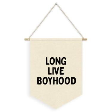 Imagem de Dilemat Faixa de flâmula de linho para decoração de quarto de meninos, decoração de parede para quarto de bebê, sala de jogos, quarto de bebê, sala de jogos