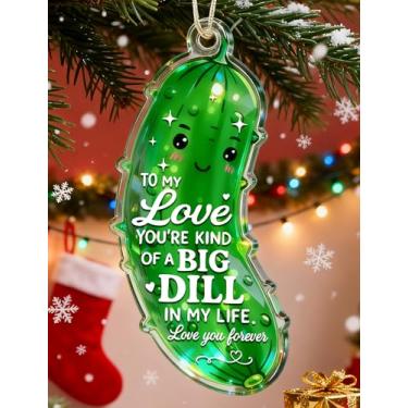 Imagem de Presentes I Love You para ela, enfeite de picles de Natal, aniversário para namorado, namorada, esposa, marido, casal, romântico para mulheres e homens, presente de dia dos namorados